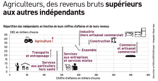 Les revenus bruts des agriculteurs supérieurs à ceux des autres indépendants